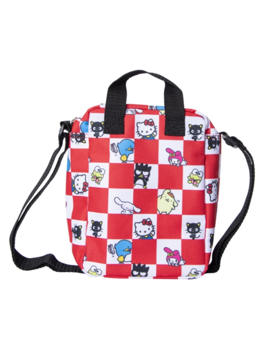Hello Kitty and Friends Red Checkered Sanrio Crossbody Bag.